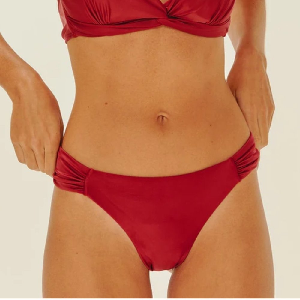 Agua de Coco Ruched Side Bikini Bottom